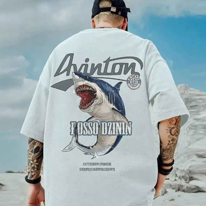 Shark Print Oversized Shirt™